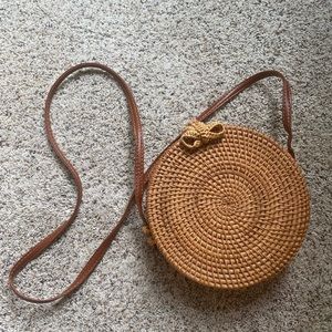 Round Rattan Bag